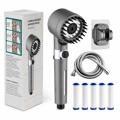 Regadera Turbo de Alta Presión con Filtro